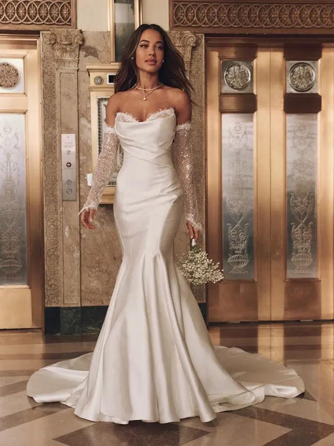 Model wearing a Maggie Sottero Bridal dress